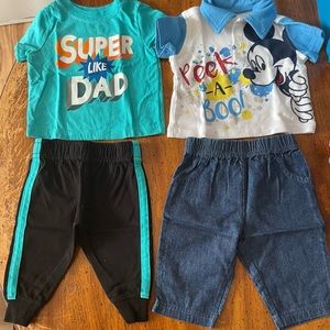 2 baby boy outfits size 0/3 months